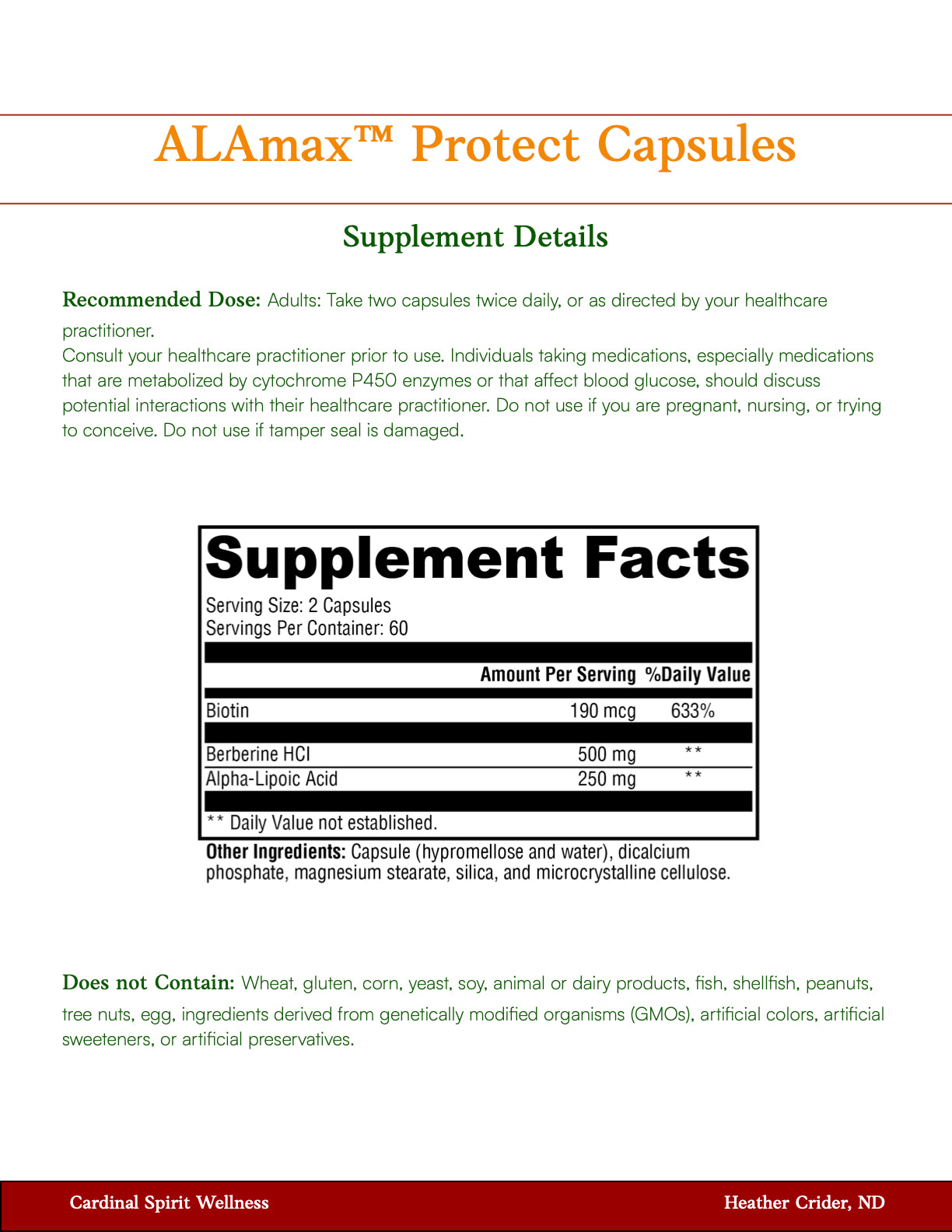 ALAmax™ Protect 120 Capsules