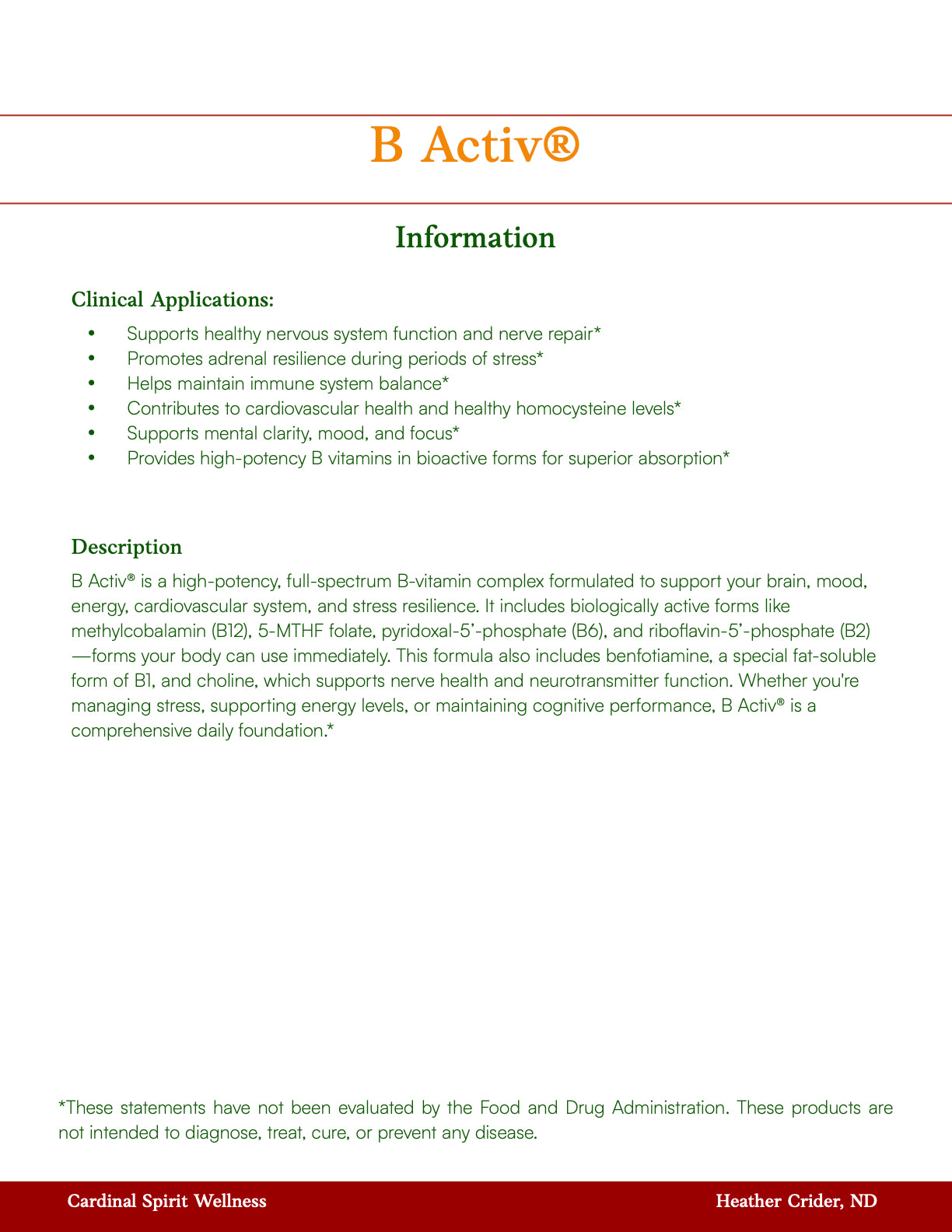 B Activ® 180 Capsules