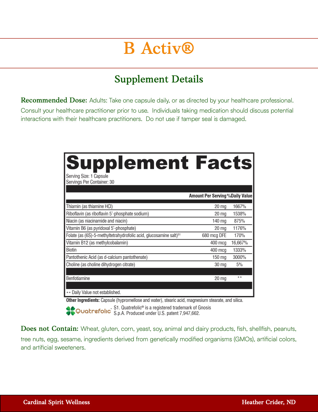 B Activ® 90 Capsules