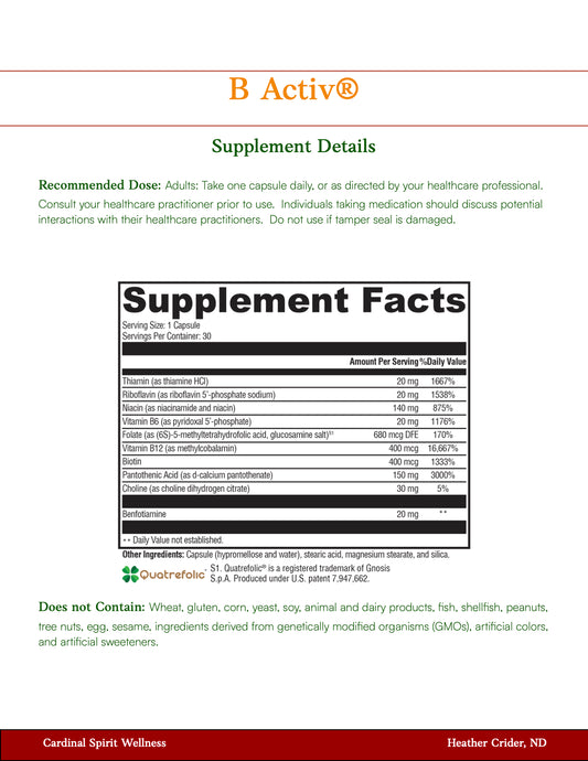 B Activ® 180 Capsules