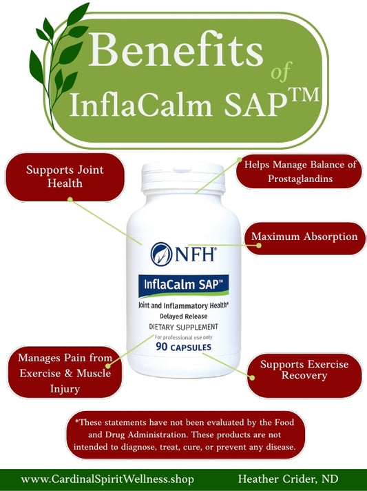 supports joint health, helps manage balance of prostaglandins, manages pain from exercise and muscle injury, supports exercise recovery