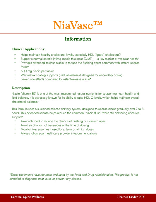 NiaVasc™ 120 Tablets