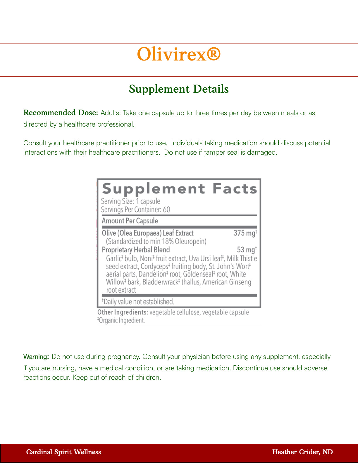 Olivirex® – Advanced Botanical Support for Immune & Microbial Balance