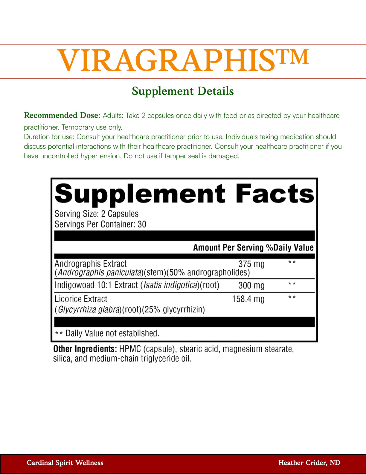 Viragraphis™ 60 Capsules