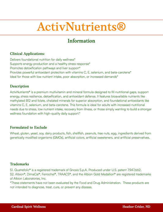 ActivNutrients® 120 Capsules