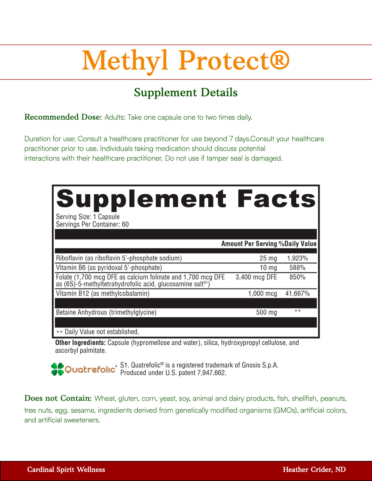 Methyl Protect® 120 Capsules