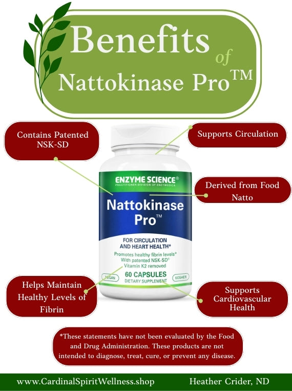 Nattokinase supports circulation, contains patented NSK-SD, derived from Food Natto, helps maintain healthy levels of fibrin, supports cardiovascular health