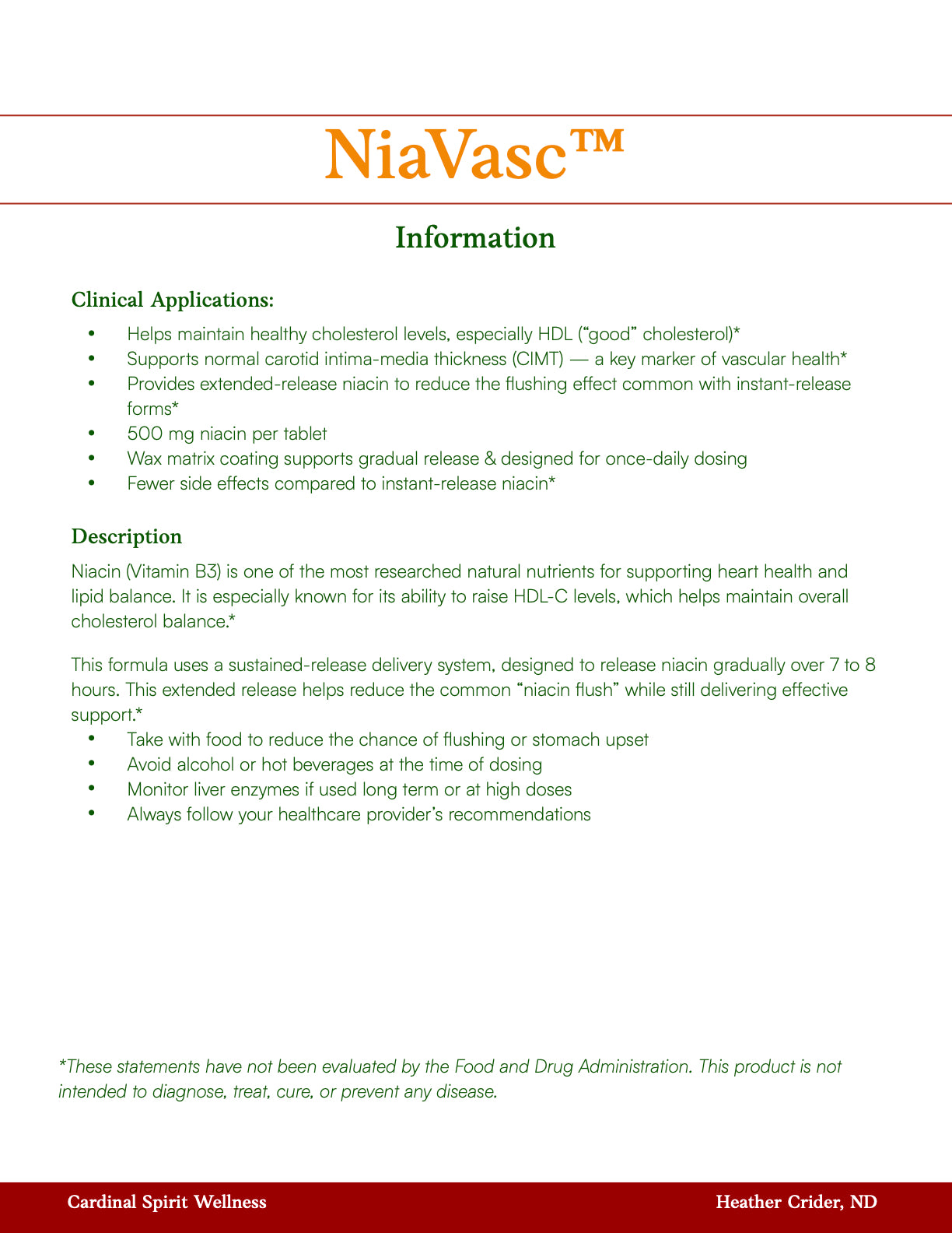 NiaVasc™ 750 120 Tablets
