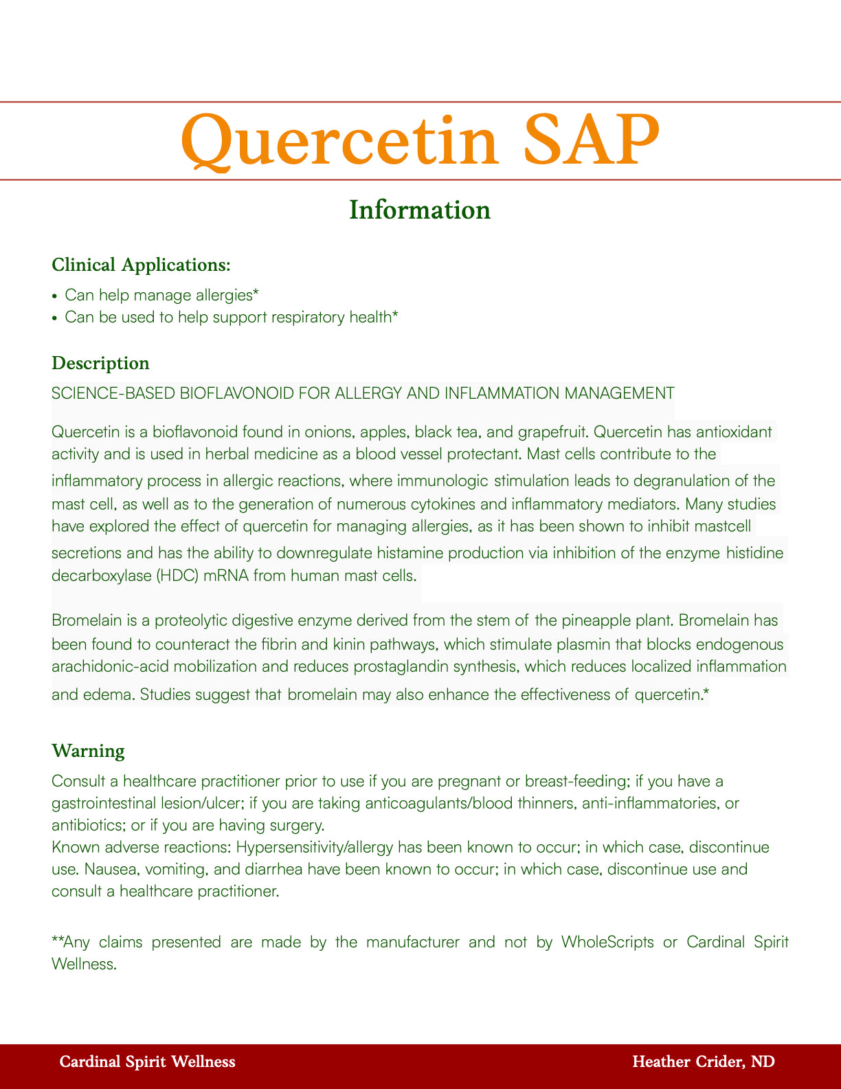 Quercetin SAP 60 Capsules