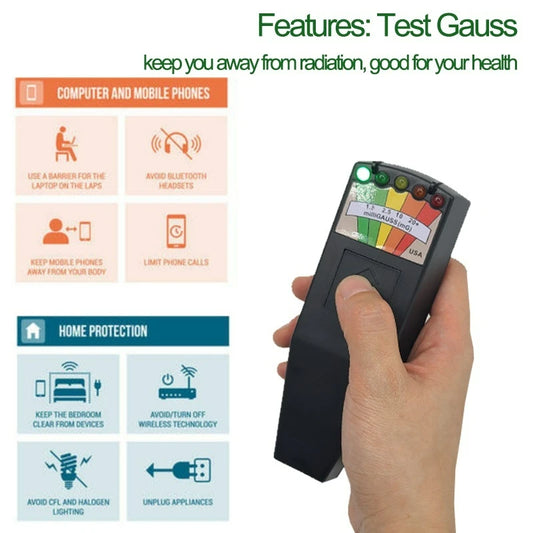 Radiation Detector Digital Electromotive Force Meter Gauss Meter Dosimeter Tester Handheld Electromagnetic Field Radiation Meter