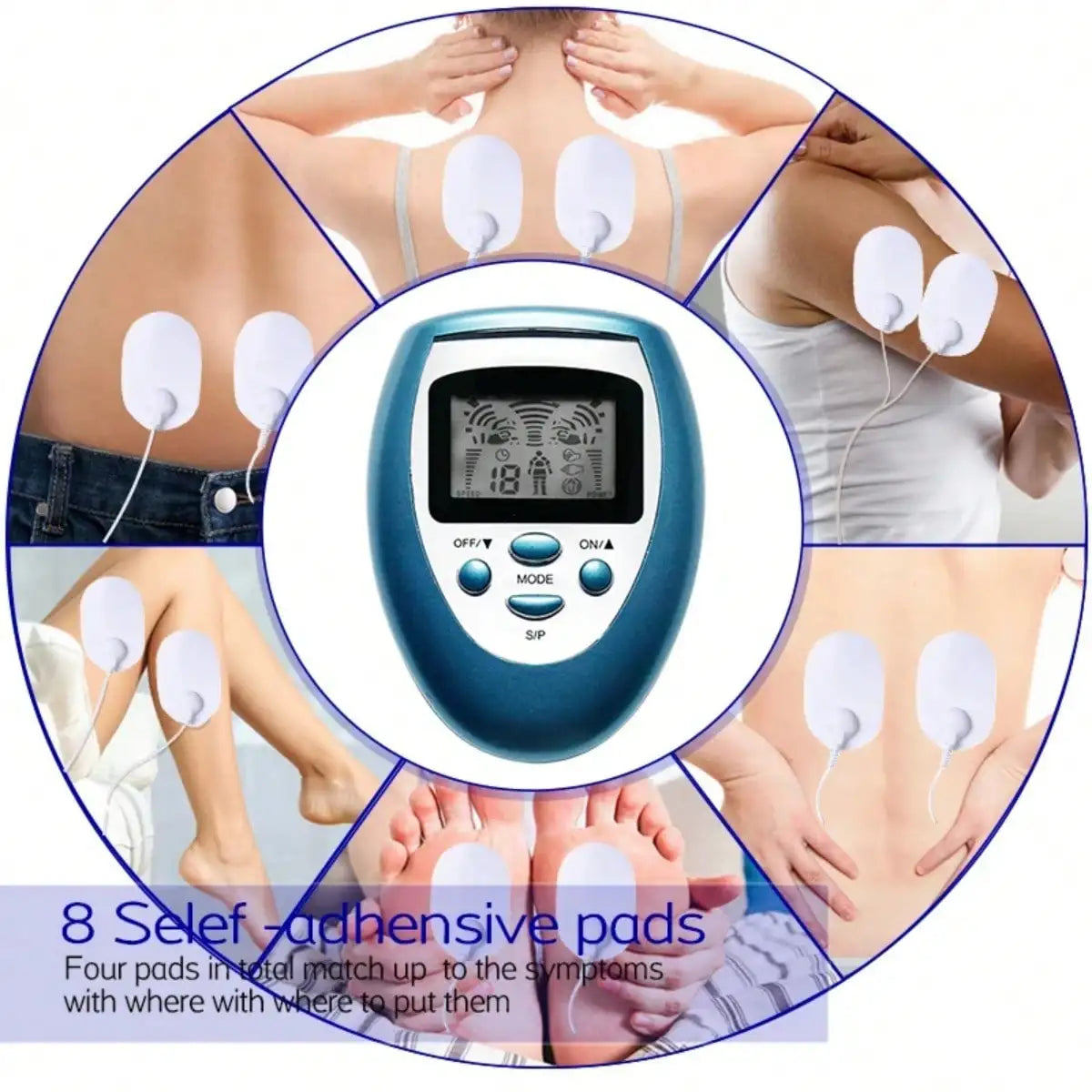 Electric Pulse Massager TENS EMS Electrical Nerve Muscle Stimulator Electrostimulator Low Frequency Massage Device
