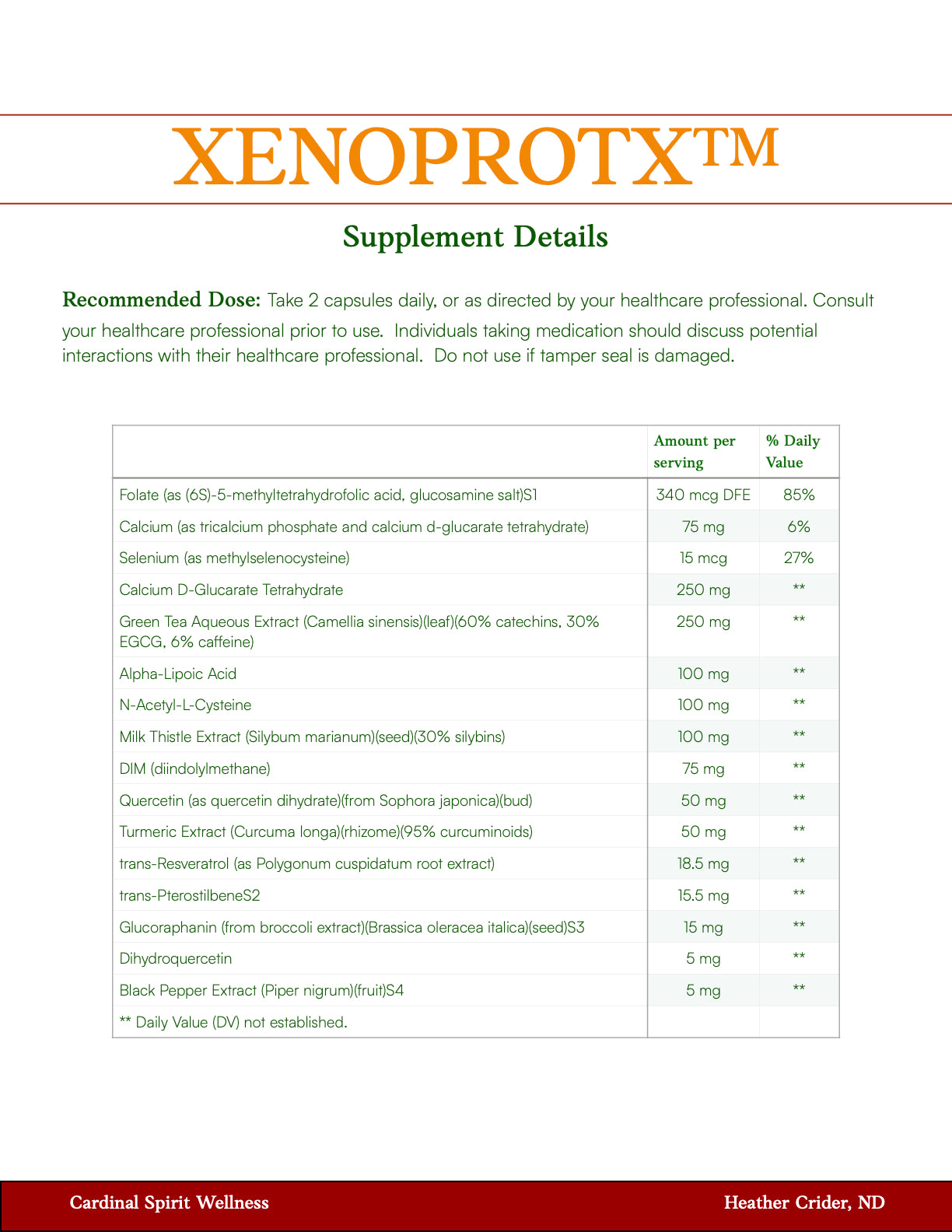 XenoProtX™ 120 Capsules, Detox support,
